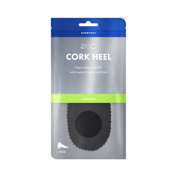 Køb 2GO -  Cork Heel 10 mm - Herre - 25136-0210 - 99-0405 - 99-0357 - Sort online billigt tilbud rabat legetøj