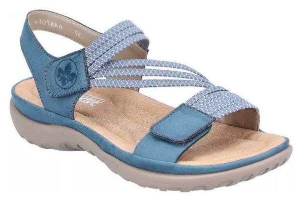 Køb Rieker - Sandal m/elastiske velcroremme