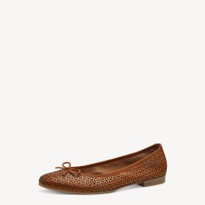 Køb Tamaris - Ballerina - 23-0601 - Cognac - 41 online billigt tilbud rabat legetøj